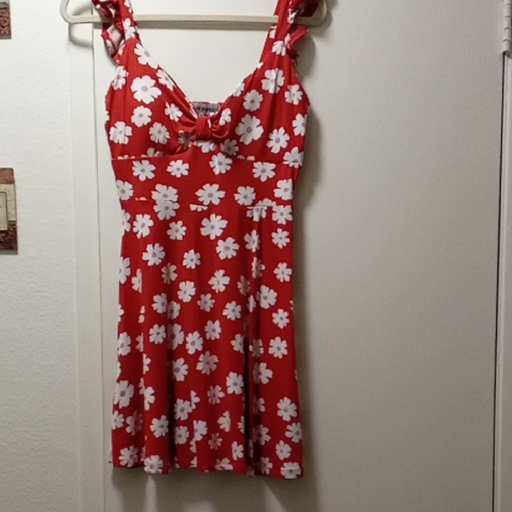 Almost Famous Red Floral Kids Dress